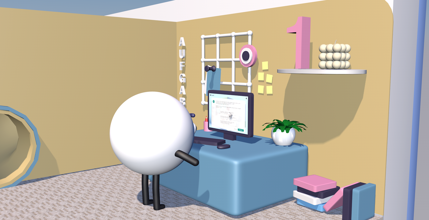 Screenshot of the 3D Model of the task room