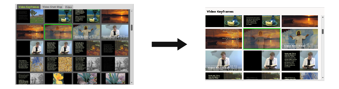 Video Keyframes comparison